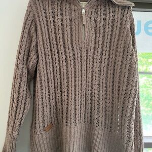 NWOT Simply Southern Brown Zip Up Sweater